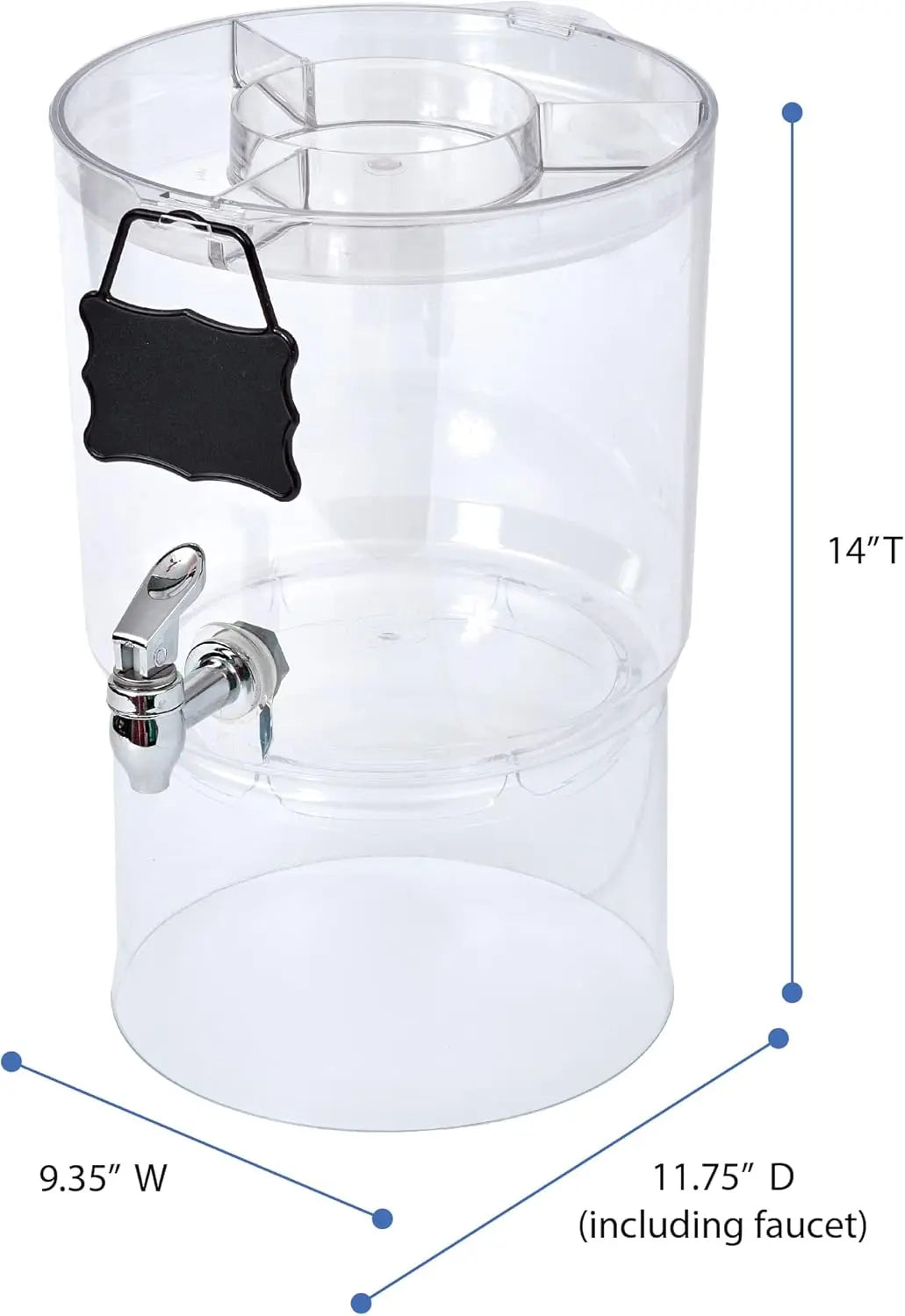 Heavy-Duty 2-Gallon Beverage Dispenser (with Base)