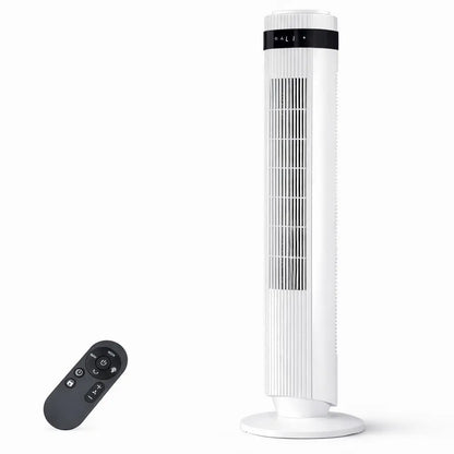 Blade-less oscillating fan with remote control, 5 speed settings and 4 modes