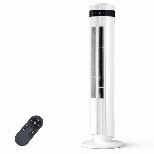 Blade-less oscillating fan with remote control, 5 speed settings and 4 modes