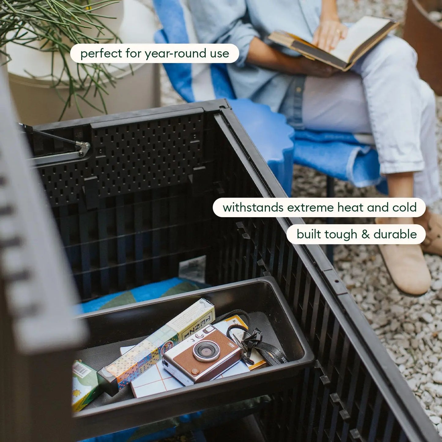120-Gallon Multi-Purpose Storage Container | Lockable Storage Container