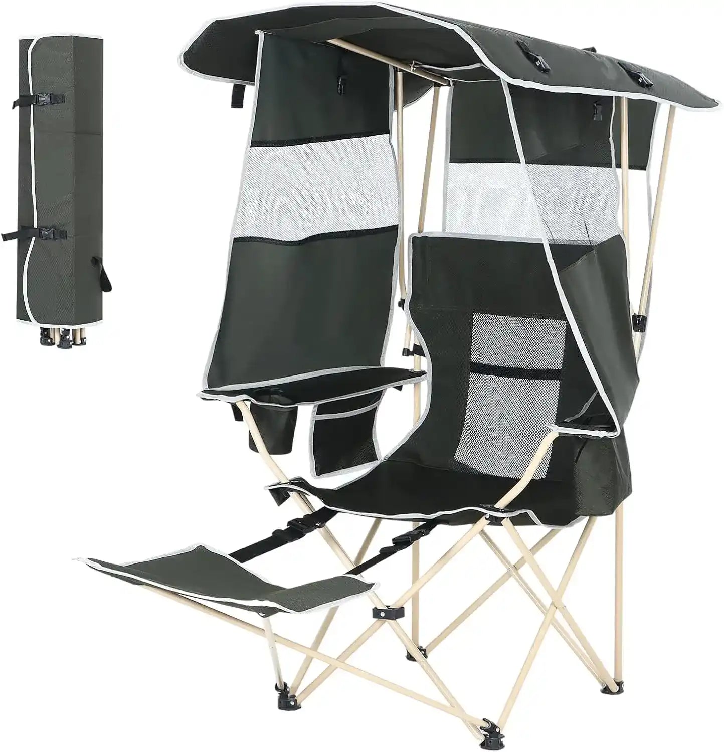 Comfortable chair with sunshade canopy