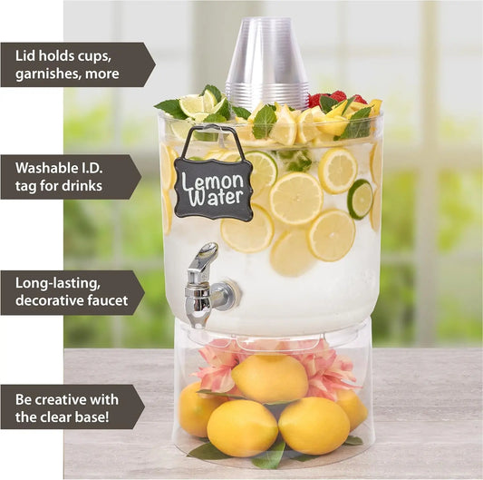 Heavy-Duty 2-Gallon Beverage Dispenser (with Base)
