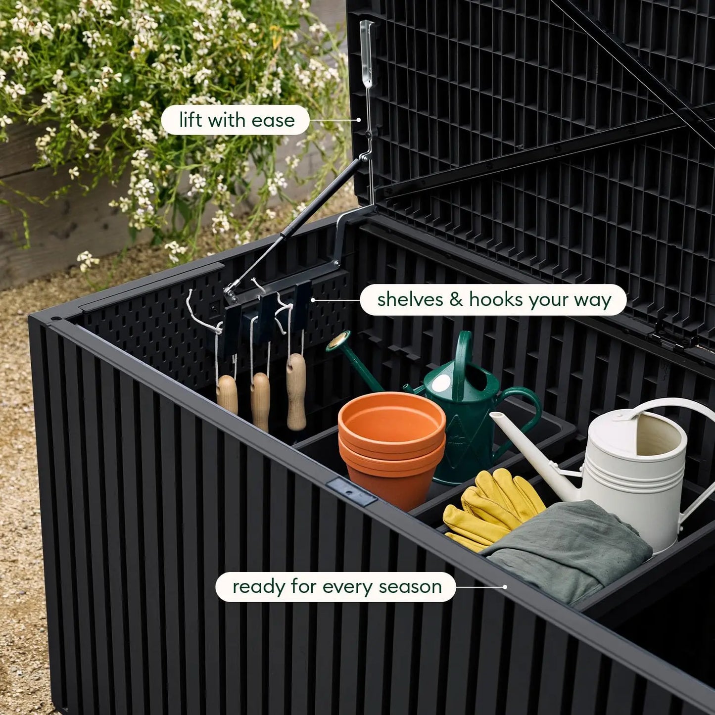 120-Gallon Multi-Purpose Storage Container | Lockable Storage Container