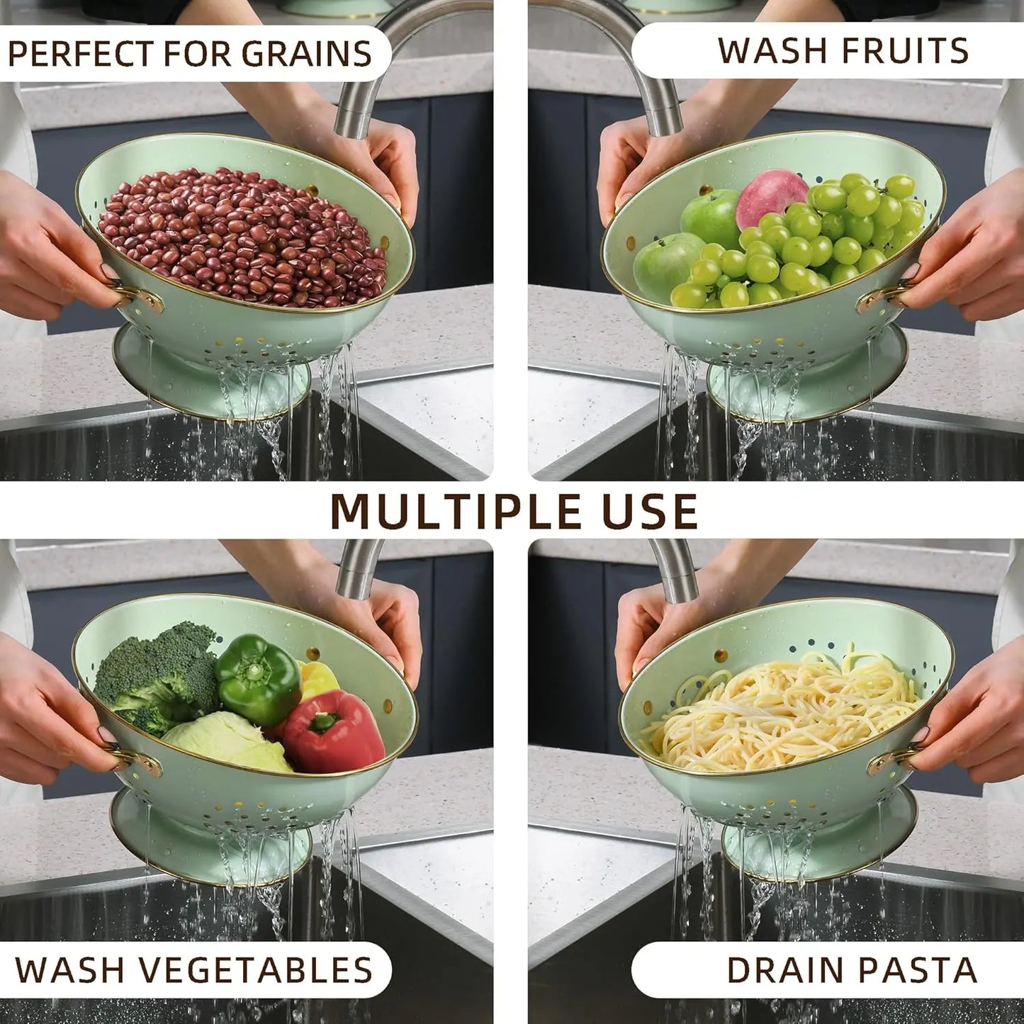 3-Piece Metal Strainer Set