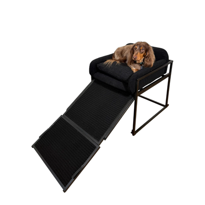 Pet Office Chair: Black Boucle