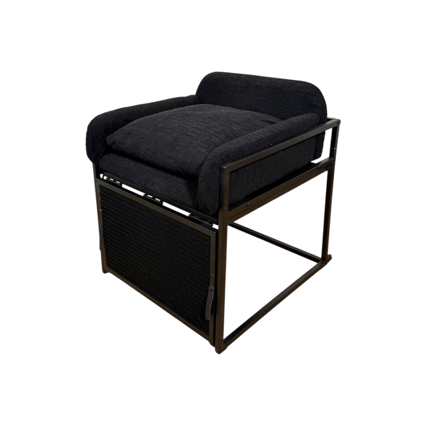 Pet Office Chair: Black Boucle