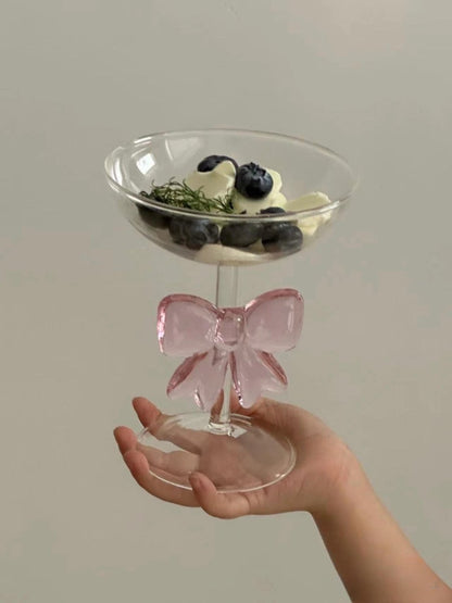 Ensemble de 2 verres à cocktail élégants à nœuds fantaisie faits à la main