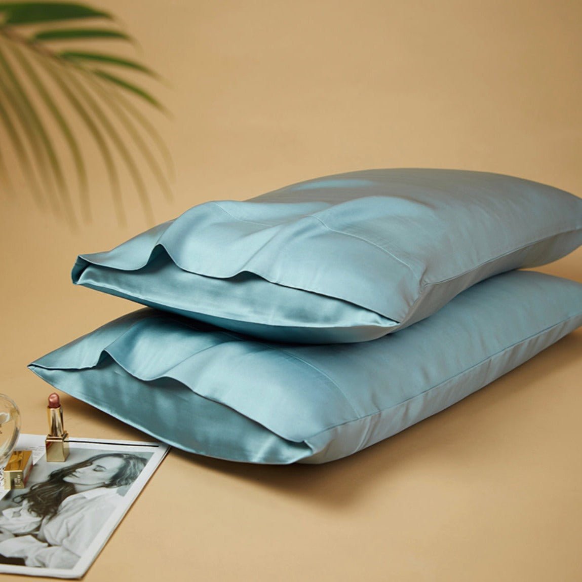 Coffret Cadeau Soie : Lot de 2 taies d'oreiller en soie de mûrier 100% biologique de grade 6A - 30 Mommes, pure soie des deux côtés