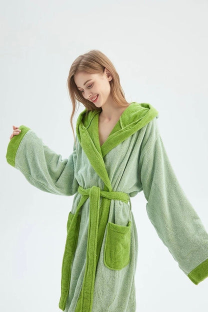 Peignoir à Capuche Fantaisie Tournesol Ultra Doux – 100 % Coton Biologique à Fibres Longues